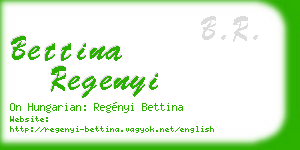 bettina regenyi business card