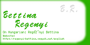 bettina regenyi business card